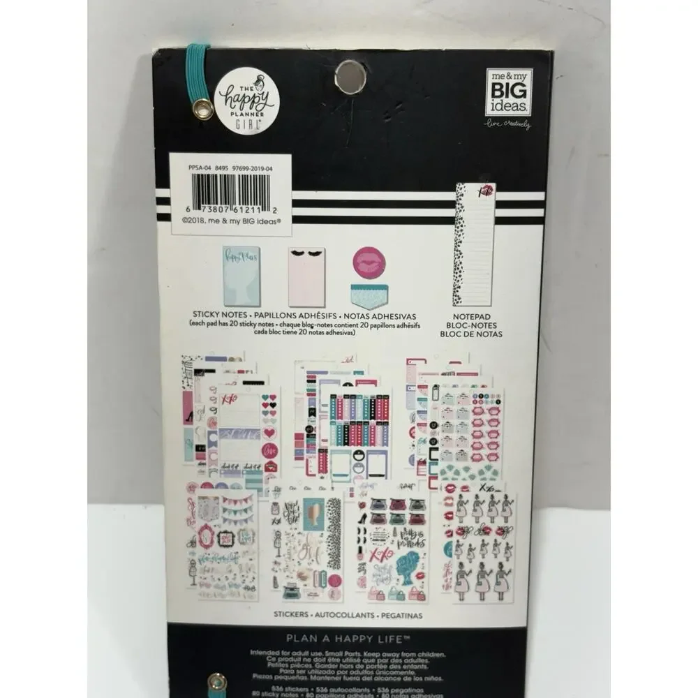 MAMBI The Happy Planner GLAM GIRL Accessory Book - 636 Pieces‎ NEW Read Descript
